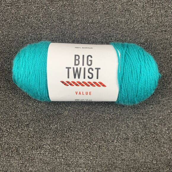 Big Twist Other - Big Twist Value Teal Acrylic Yarn 380yds 6oz. Discontinued
